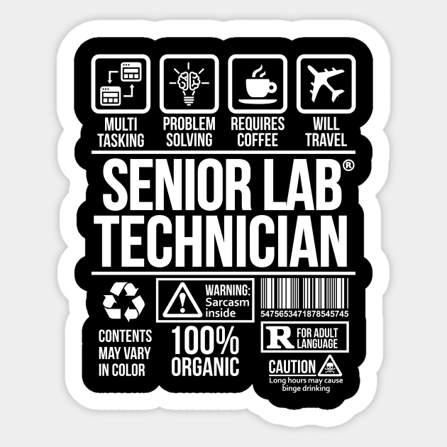 Senior lab technician T-shirt | Job Profession | #DW Sticker by DynamiteWear